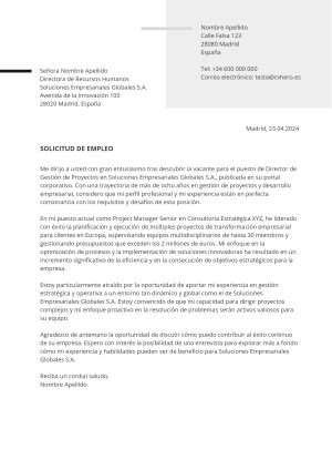 Ejemplo de carta de presentación para 2023