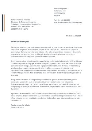 Ejemplo de carta de presentación para Iconos